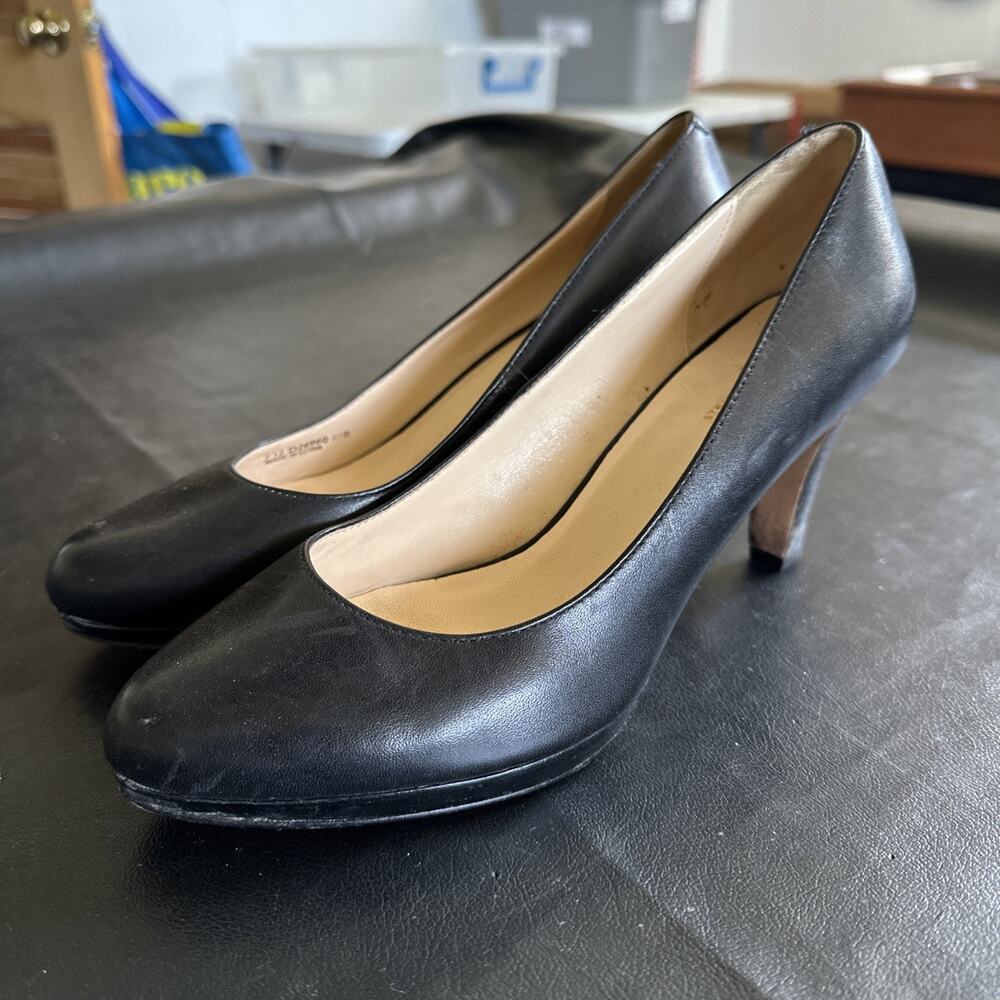 Cole Haan pumps 6.5 B close toe leather Black BP